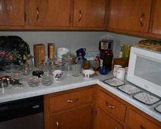 Collectibles and small Kitchen appliances: Whirlpool Microwave and Coffee Pot and much More!