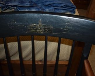 Beautiful Windsor Chair by  Nichols and Stone Co ( the Home of Windsor Chairs since 1857), Gardner, Massachusetts. Signed by Tag and also imprinted into the wood * Independence Hall Imprinted on Chair Back