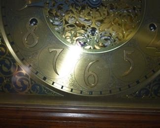 Gorgeous Grandfather Clock ( made in Germany ) with Beautiful Chimes * Accented with Lighted China Cabinet in Excellent Condition!