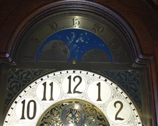 Gorgeous Grandfather Clock ( made in Germany ) with Beautiful Chimes * Accented with Lighted China Cabinet in Excellent Condition!