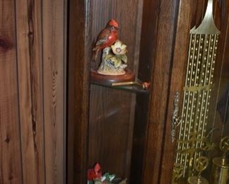Gorgeous Grandfather Clock ( made in Germany ) with Beautiful Chimes * Accented with Lighted China Cabinet in Excellent Condition!