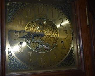 Gorgeous Grandfather Clock ( made in Germany ) with Beautiful Chimes * Accented with Lighted China Cabinet in Excellent Condition!