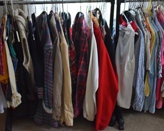 Loads of Great Vintage Clothing much more than what you see on these racks.