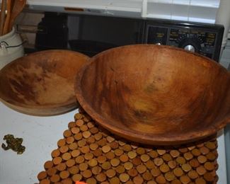 Antique Wooden Bowls