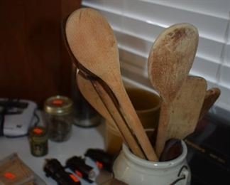 Antique Wooden Kitchen Utensils