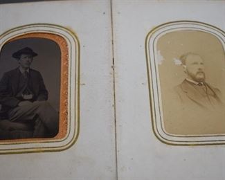 Antique Photo Album with lots of Antique Photographs and Tintypes