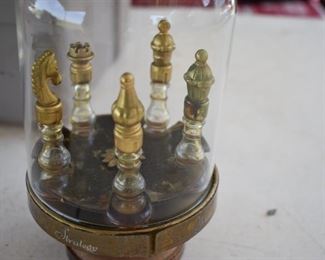Very Collectible * A Rare "Mary Chess" miniature Perfume Display of Fancy Perfume Bottles under Glass Dome * "A Must Have For Any Serious Perfume Bottle Collector!"