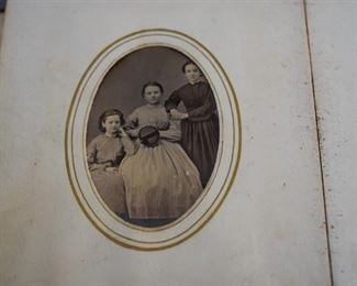Antique Photo Album with lots of Antique Photographs and Tintypes
