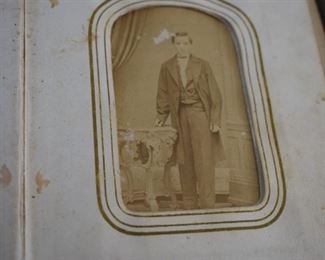 Antique Photo Album with lots of Antique Photographs and Tintypes
