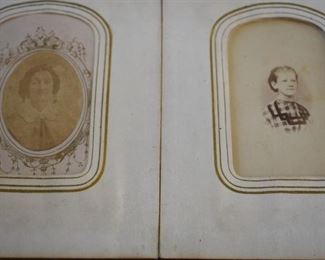 Antique Photo Album with lots of Antique Photographs and Tintypes