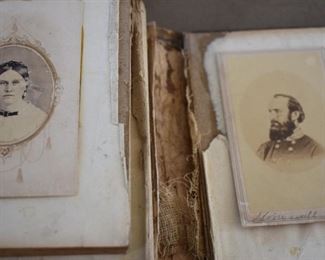 Antique Photo Album with lots of Antique Photographs and Tintypes