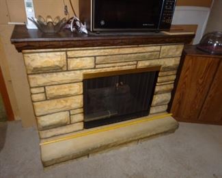 1960's retro fake fireplace.   Quite cool.