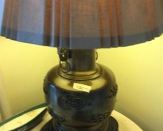 Large ornate metal Lamp - $120