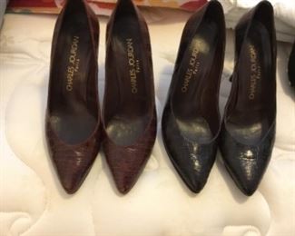 Charles Jourdan heels - brown & black - size 6 1/2 - $40 each 