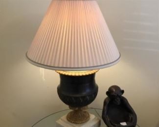 Decor = Lamp - $35.00;  Monkey $40.00