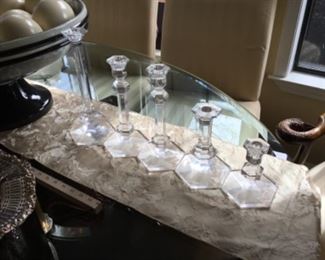 Candle sticks on dining table - $12-$4 by size