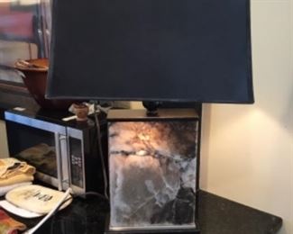 Lamp = $100 in kitchen