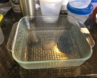 Pyrex waffle look square pan - $12.00