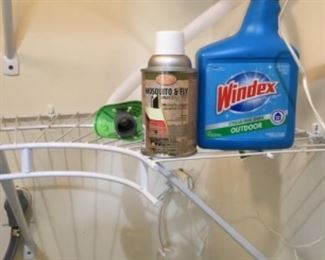 Windex $2; mosquito & fly spray $1