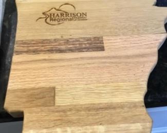 Wooden cutting board in shape of Arkansas - $20.00