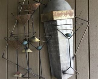 Metal sculpture on patio - $40