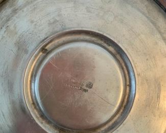 Pair of 3 armed silver candelabra