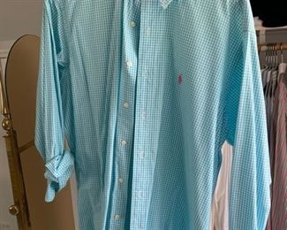 Men’s shirts, sizes M-L—Ralph Lauren, Pink, Brooks Bros and others
