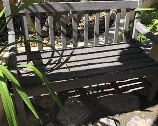 Garden Bench - teak I believe