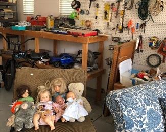 tools and dolls! (Bike sold)