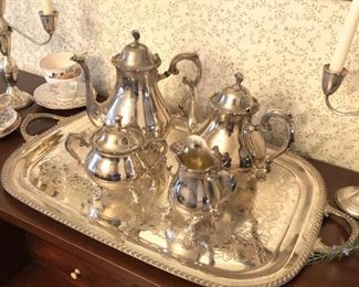 Silver-plated tea set