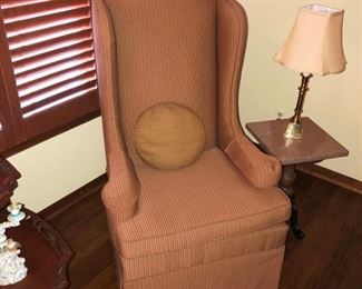 Wing Chairs - have two matching beside organ stool end table.