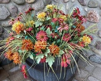 Whiskey barrel arrangement