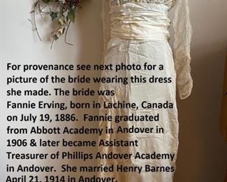 1914 Wedding Dress, Maryland, with provenance