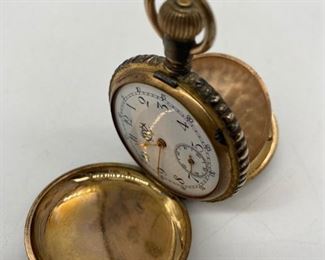 Antique Pocket Watch, Dated 1898, Ladies Hunt Case, missing crystal