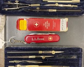 Wenger LL Bean #6239 Sportsman Swiss Army Knife; Vintage Drafting Tools