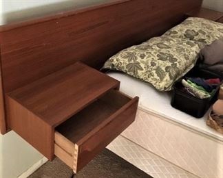 Pam headboard with open drawer