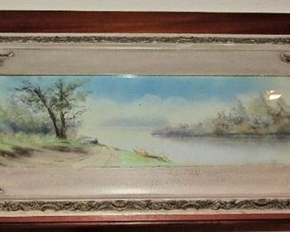 Pam old framed picture