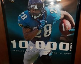 Fred Taylor Framed Poster 10,000 yards