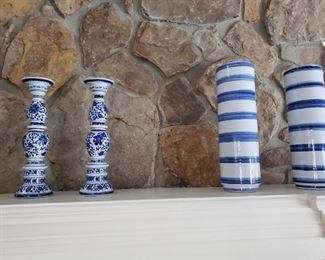 Bombay Candlesticks and vases