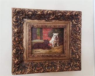 Oil on canvas painting 