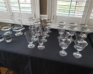 Platinum rim goblets 