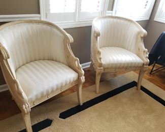 Maitland-Smith Occasional Empire Swan Chairs