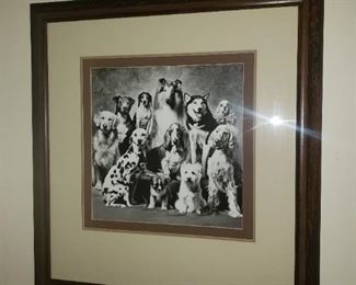 Dog family framed art