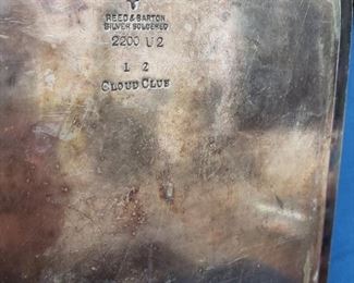 RARE Chrysler Building Elite N.Y.C. Cloud Club custom Silver plated small serving tray stamped Reed & Barton Silver soldered 2200 U2 12 Cloud Club 