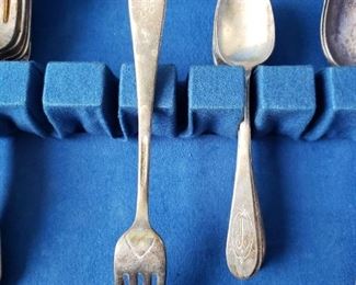 "Alice Day"  Ziegfeld Follies Dancer circa 1909 Bertha Alice Hughes- She danced and was a regular guest at the elite N.Y.C. Chrysler Building Cloud Club located on the 66th, 67th and 68th floors. She acquired this Cloud Club flatware during this time. Her great niece has it and is selling. VERY RARE Custom made for Mr. Chrysler for Chrysler Building Cloud Club in New York.  38 pc Silver plated Flatware Set by International Silver Co. All stamped Cloud Club