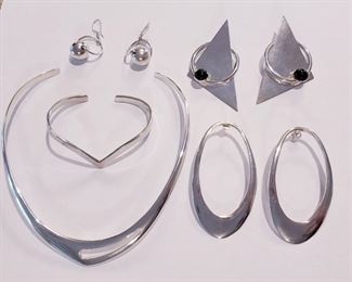 Sterling .925 Silver Jewelry signed pieces, Susan Cummings, Jondell, Robert Lee Morris 