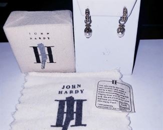 John Hardy .925 and 18k Gold Pearl Drop Earrings 