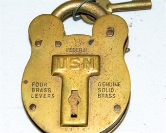 US NAVY Brass Lock