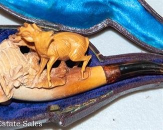 Small Carved Meerschaum Pipe