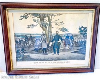 Civil War Hand color etching
